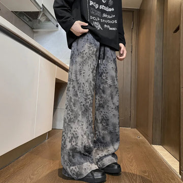 Autumn Black Corduroy Pants Men Retro Casual Pants Men Japanese Streetwear Hip-hop Loose Wide Leg Pants Mens Vintage Trousers